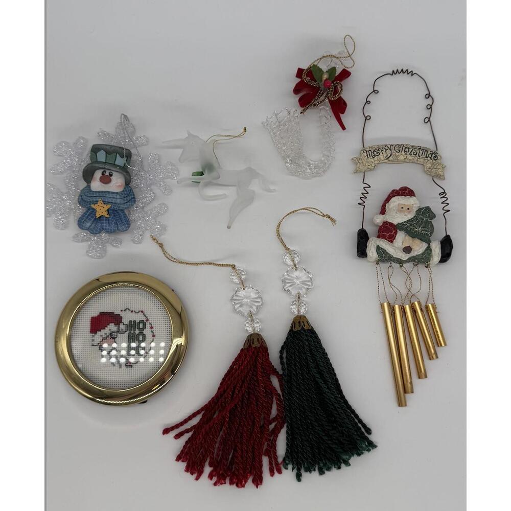 Vintage Christmas Ornament Lot of 7 – Mixed Styles